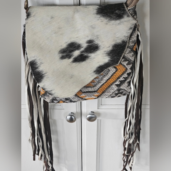 Myra Cowhide Fringe Crossbody - Picture 4 of 13